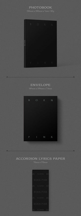 BLACKPINK BORN PINK BOX SET BLACK Version Inclusions Photobook Envelope Accordion Lyrics Paper