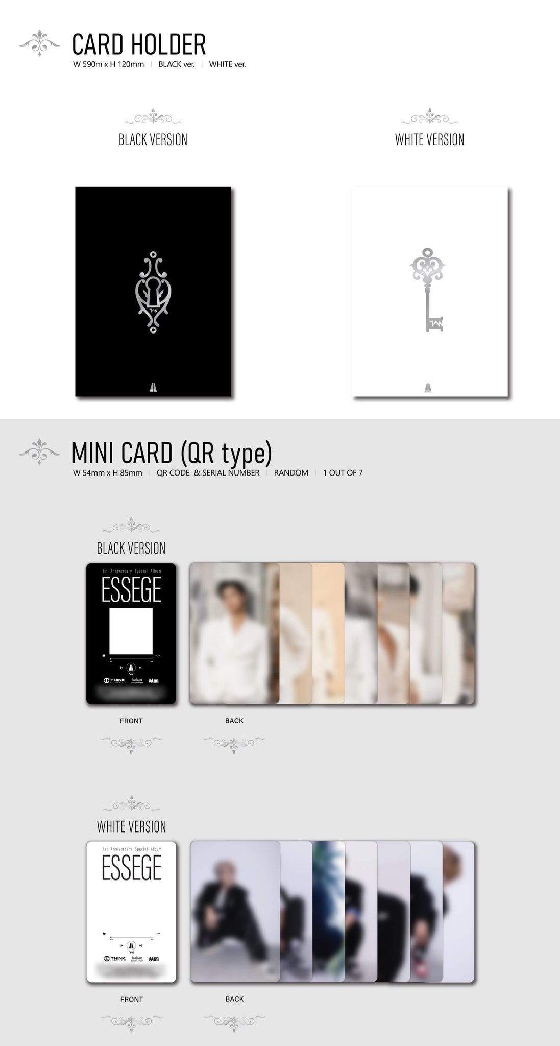 TAN 1st Anniversary Special Album ESSEGE Inclusions Card Holder QR Mini Card