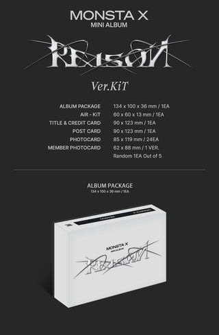 MONSTA X 12th Mini Album REASON - KiT Version Album Package