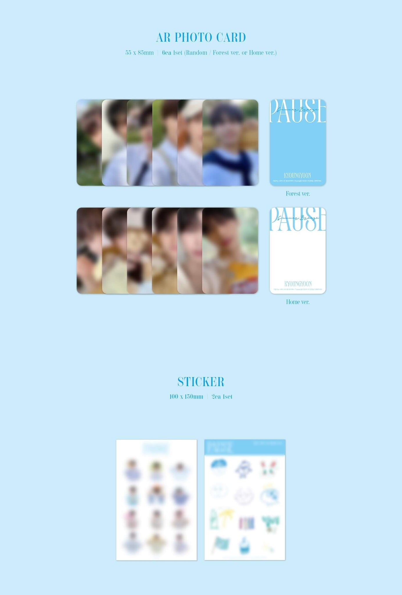 DKZ 2022 SUMMER KIT PAUSE Inclusions Photocard Set Sticker