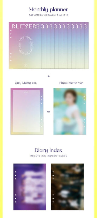 BLITZERS 3rd Mini Album WIN-DOW Inclusions Monthly Planner Diary Index