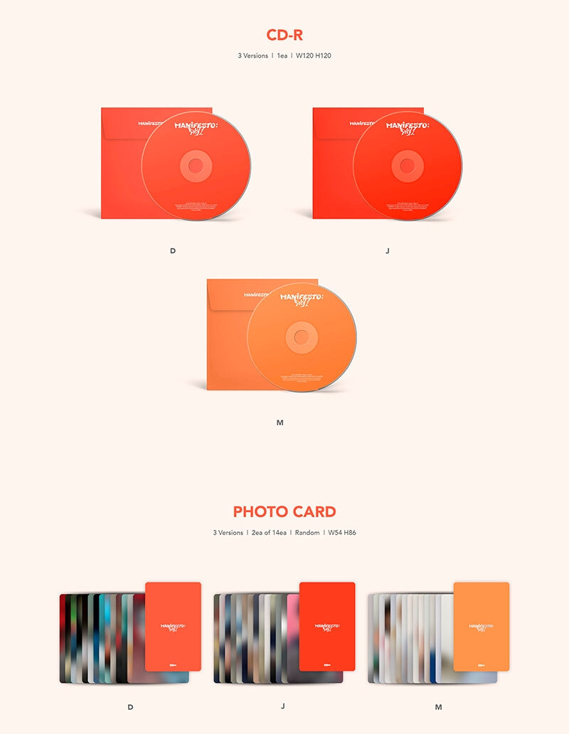 ENHYPEN MANIFESTO: DAY 1 Inclusions CD Photocards