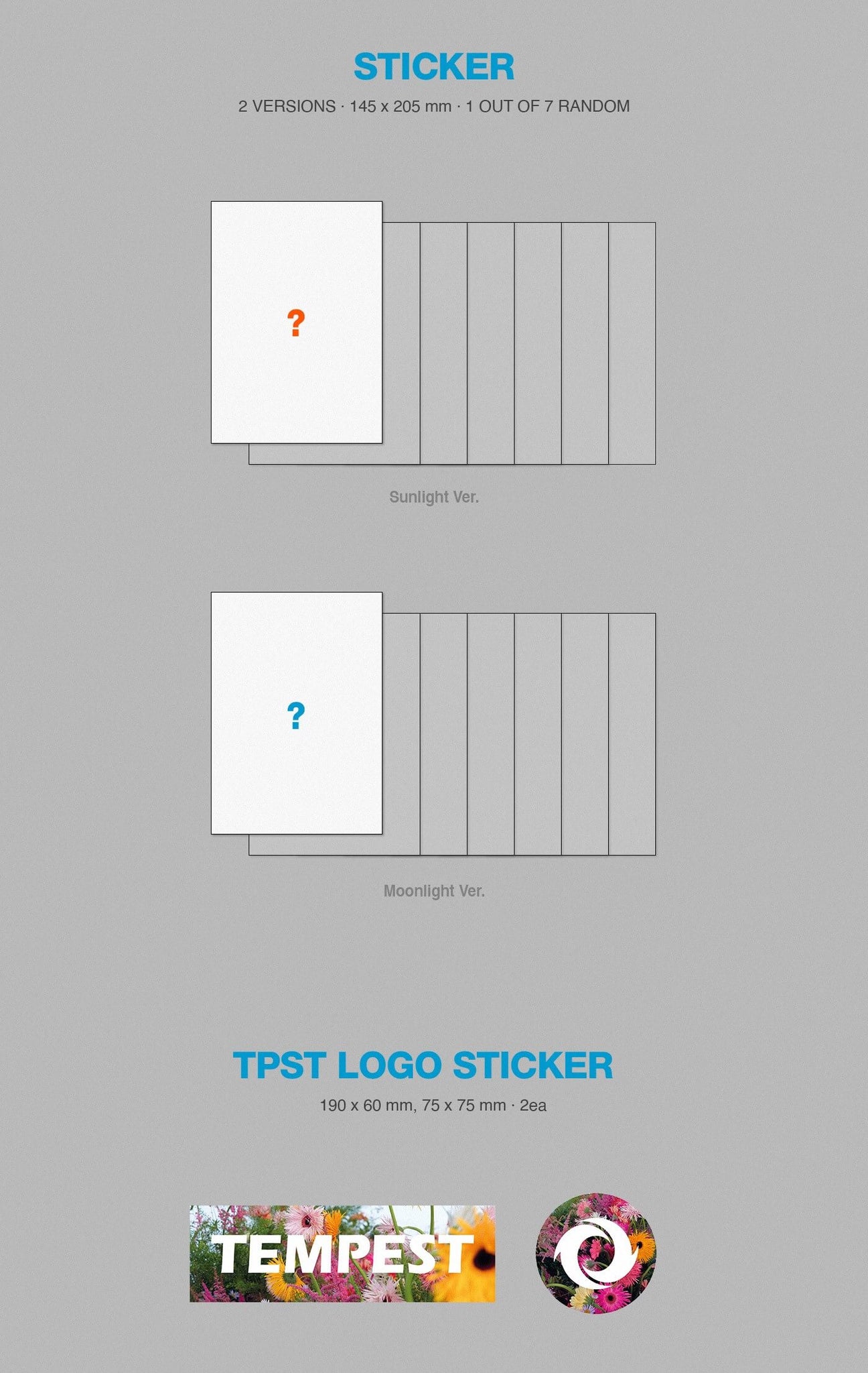 TEMPEST 2nd Mini Album SHINING UP Inclusions Sticker TPST Logo Sticker
