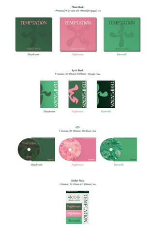 TXT The Name Chapter: TEMPTATION Album Inclusions Photobook Lyric Book CD Stickers