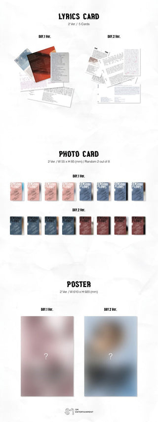 Yesung 1st Full Album Sensory Flows Inclusions Lyrics Card Photocards
