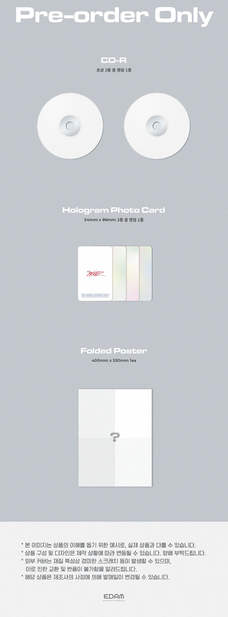 WOODZ OO-LI - FREE Version Inclusions Pre-order Only CD Hologram Photocard Folded Poster