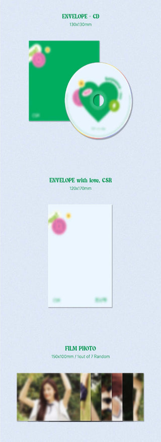 CSR 1st Mini Album Sequence : 7272 Inclusions Envelope CD Envelope With Love CSR Film Photo