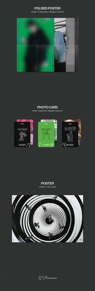 Kai 3rd Mini Album Rover - Photobook Version Inclusions Folded Poster Photocard Poster