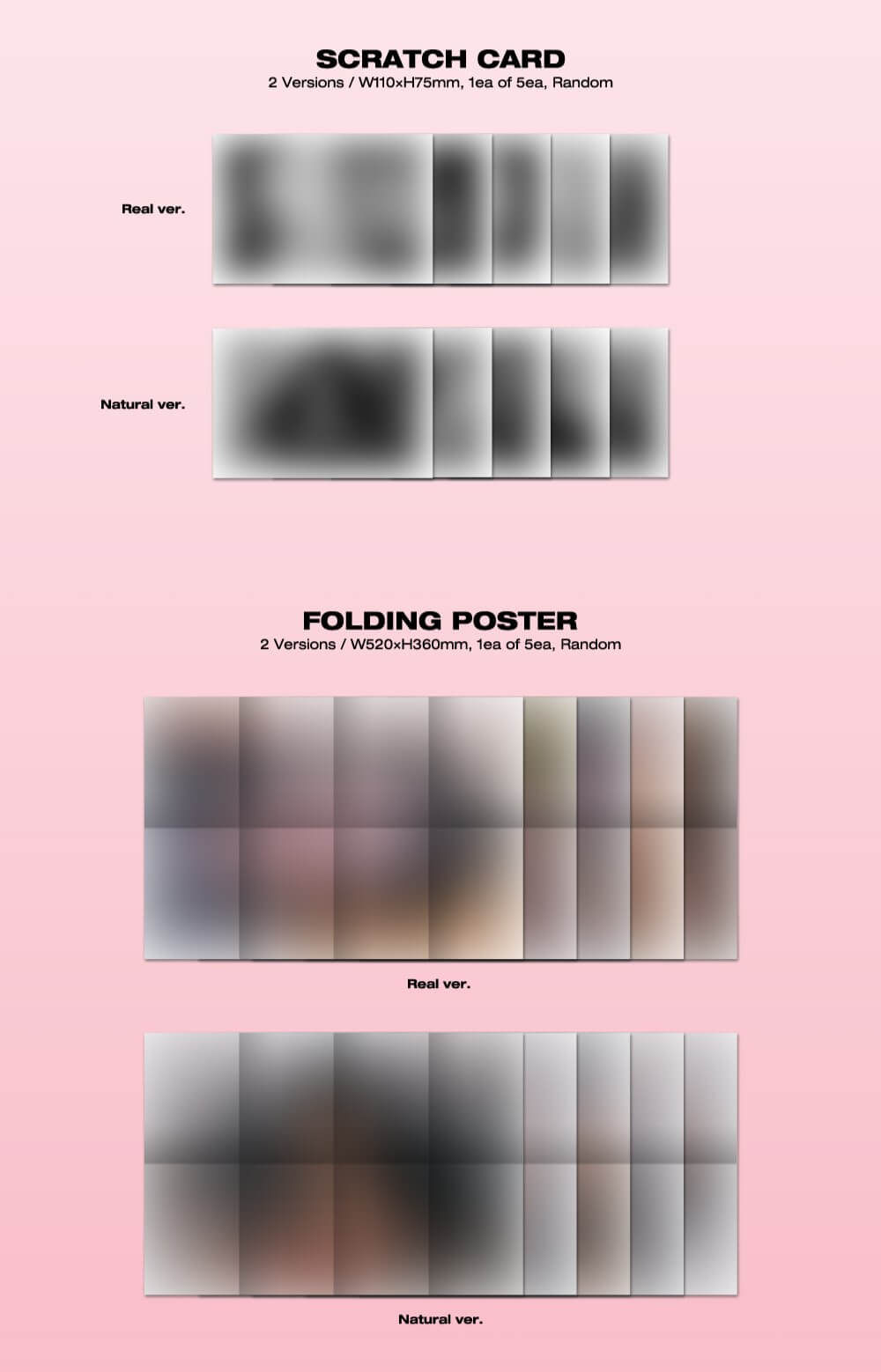 Apink 10th Mini Album SELF Inclusions Scratch Card Folding Poster