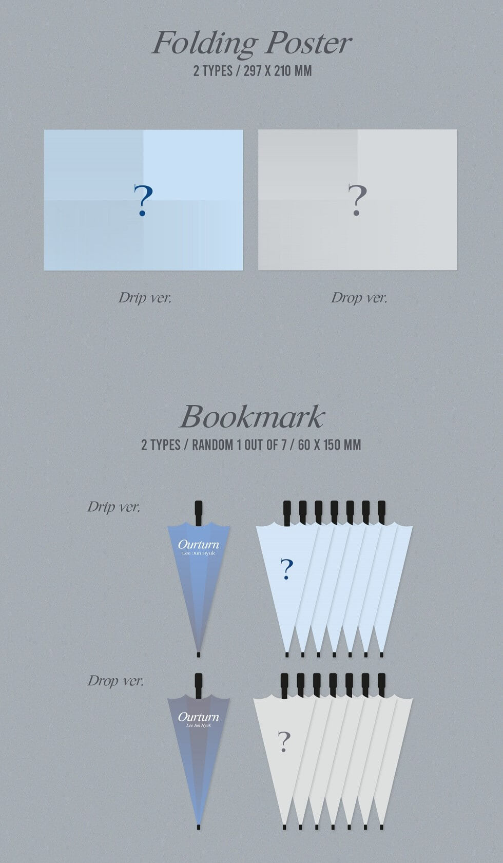 MIRAE 4th Mini Album Ourturn Inclusions Folding Poster Bookmark