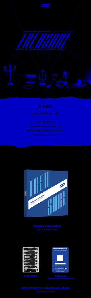 ATEEZ TREASURE EPILOGUE: Action To Answer Platform Version - Z Version Inclusions Card Holder QR Photocard Album