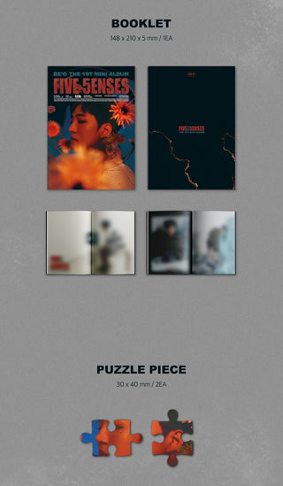 BE'O 1st Mini Album FIVE SENSES Inclusions Booklet Puzzle Piece