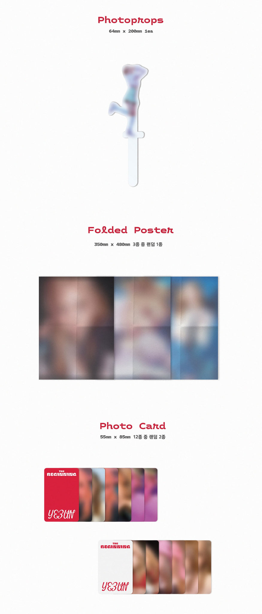 Yeeun 1st Single Album The Beginning Inclusions Photoprops Folded Poster Photocards