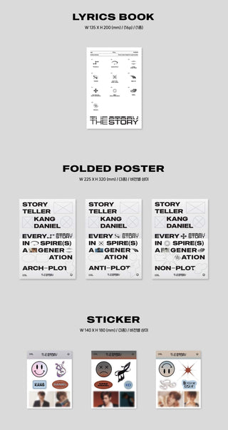 Kang Daniel 1st Full Album The Story Inclusions Lyrics Book Folded Poster Sticker