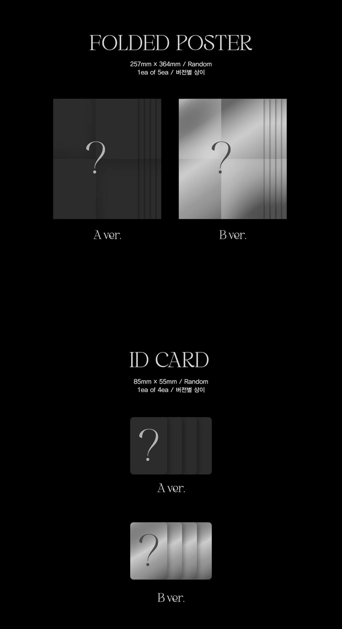 AB6IX 5th Mini Album A to B Inclusions Folded Poster ID Card