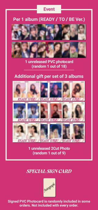 TWICE 12th Mini Album READY TO BE Soundwave Lucky Draw Photocards