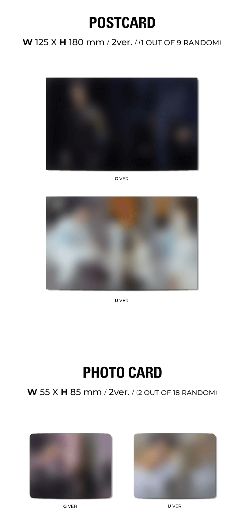 BLANK2Y K2Y I : CONFIDENCE 'Thumbs Up' Inclusions Postcard Photocards