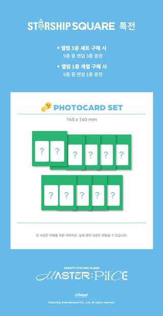 CRAVITY 5th Mini Album MASTER:PIECE Inclusions Starship Square Benefit Photocard Set