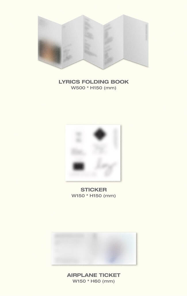 Jeong Eun Ji Remake Album log Daily log Version Inclusions Lyrics Folding Book Sticker Airplane Ticket