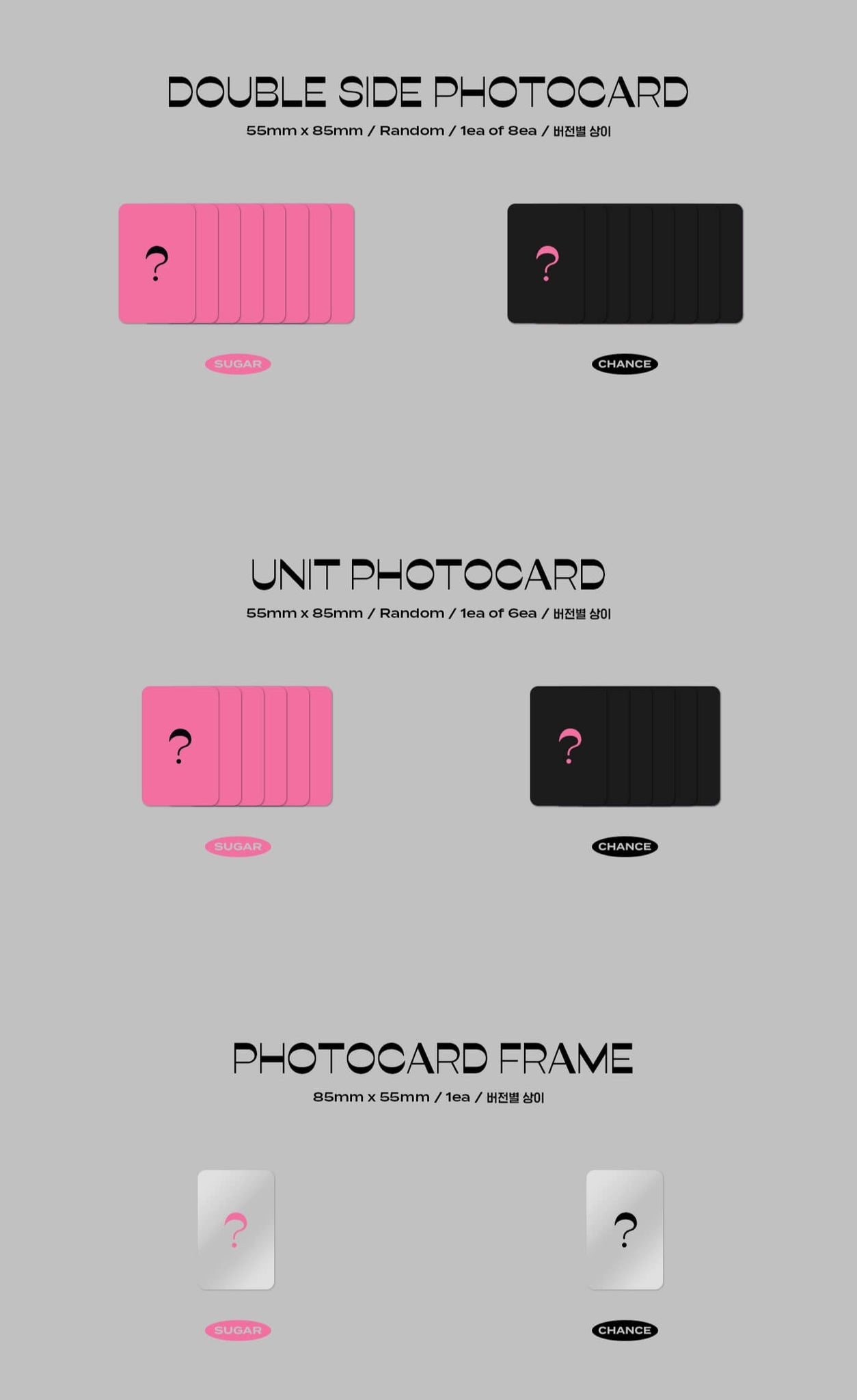 AB6IX TAKE A CHANCE Inclusions Double-sided Photocard Unit Photocard Frame