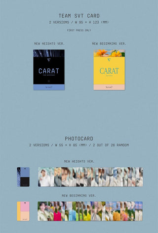 SEVENTEEN Repackage SECTOR 17 Inclusions 1st Press Only Team SVT Card Photocards