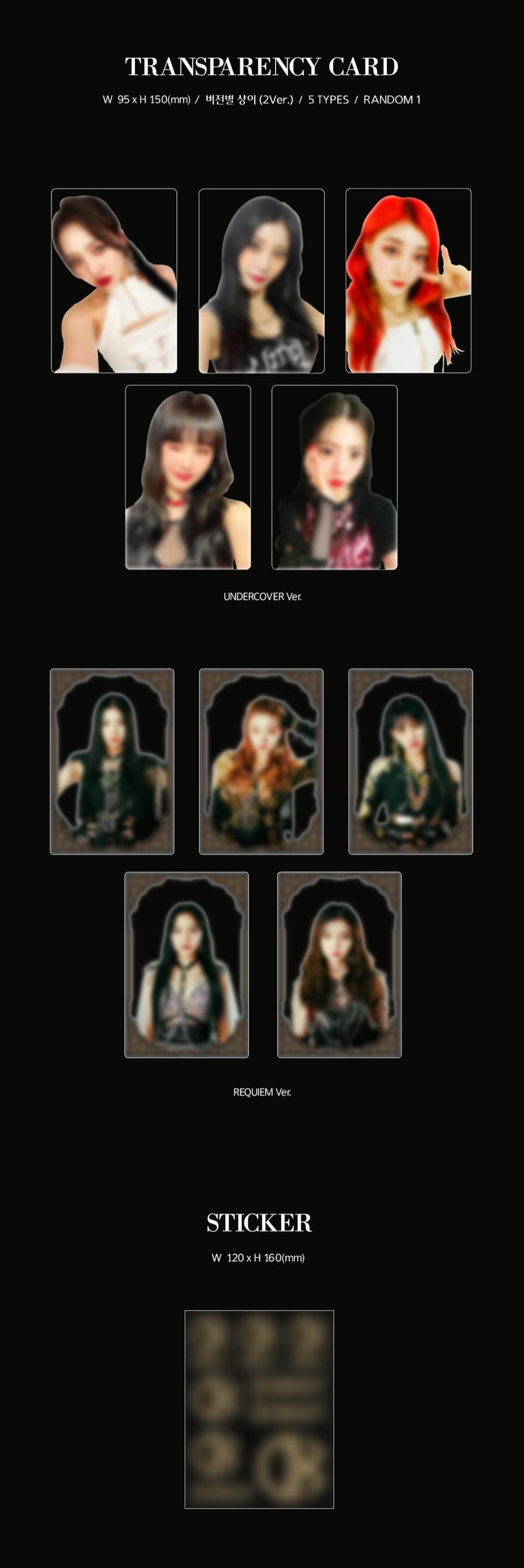 CRAXY 3rd Mini Album Who Am I Inclusions Transparency Card Sticker