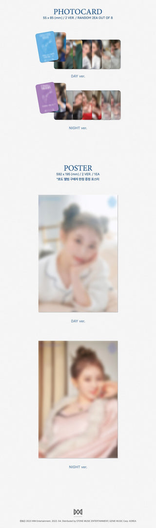 Lee Chae Yeon Over The Moon Inclusions Photocards 1st Press Only Poster