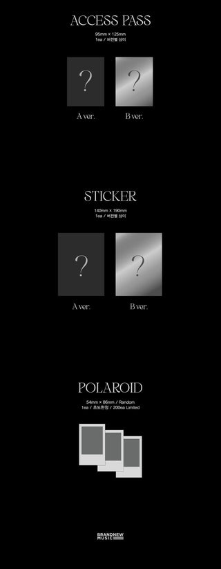 AB6IX 5th Mini Album A to B Inclusions Access Pass Sticker Limited Polaroid