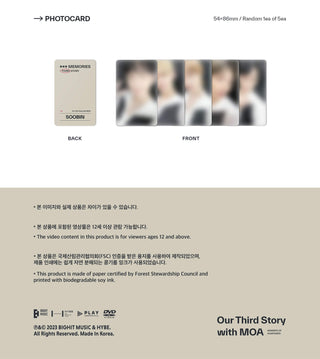 TXT MEMORIES : THIRD STORY DVD Inclusions Photocard