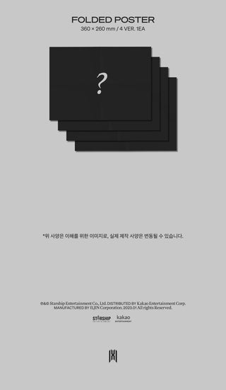 MONSTA X 12th Mini Album REASON Pre-order Only Folded Poster