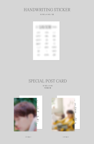 Kim Sung Kyu SAVIOR Inclusions Handwriting Sticker Special Postcard