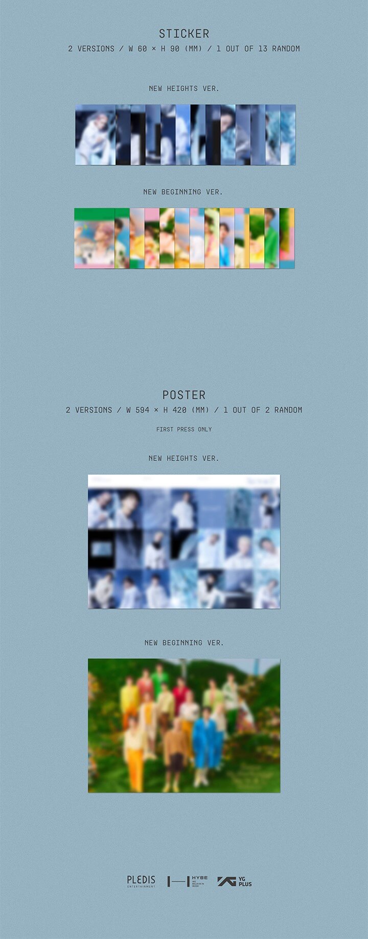 SEVENTEEN 4th Full Album Repackage SECTOR 17 Inclusions Sticker 1st Press Only Poster