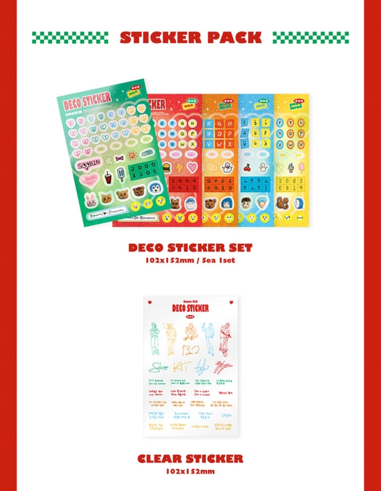 TXT 2022 Deco Kit Inclusions Deco Sticker Set Clear Sticker