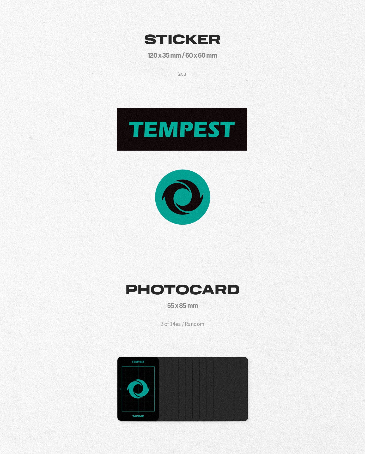 TEMPEST It’s ME, It's WE - Compact Version Inclusions Sticker Photocards