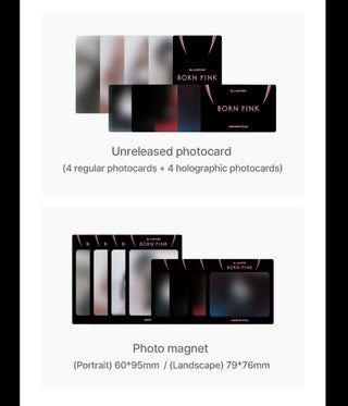 BLACKPINK BORN PINK KiT Version + Weverse Pre-order Photocard Photo Magnet