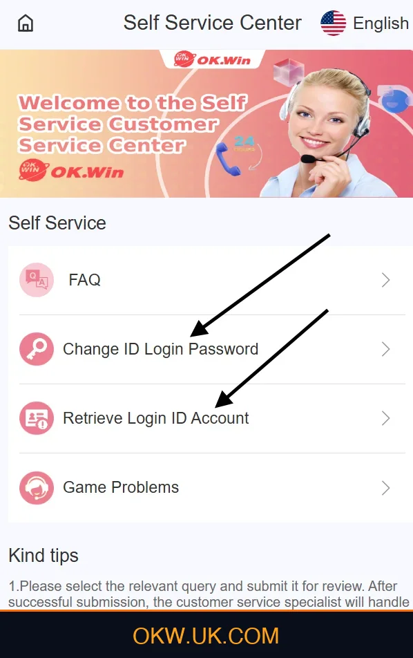 Select Login Issue on Ok Win